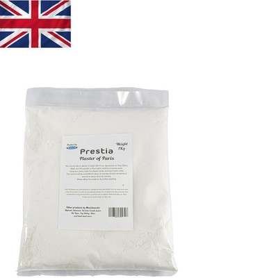 Vielseitiger 1 kg Prestia Gips von Paris zum Basteln - schnelltrocknend & einfach zu bedienen