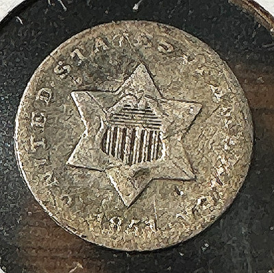 1851 3 Cent Silver Nice Original Good CHRC