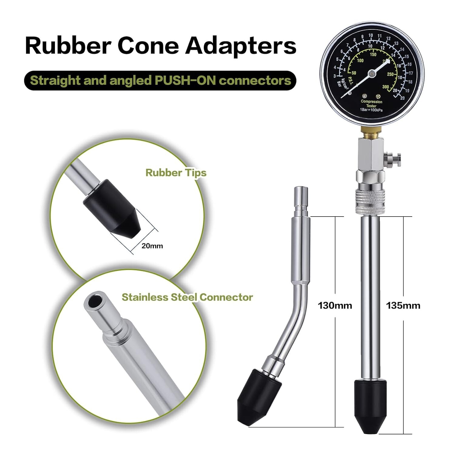 Testeur de compression pour détecter les pertes de puissance moteur essence - 4