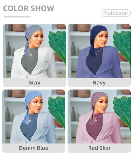 Indian Beanie Women Muslim Head Cover Wrap Caps Islamic Cancer Chemo Headwear - Picture 19 of 31
