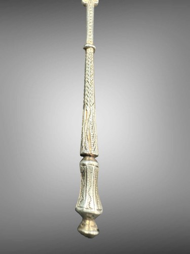 Cucchiaio piccolo da tè dessert francese 5" argento 800 standard XIX secolo marchi Bigorne - Foto 7 di 16
