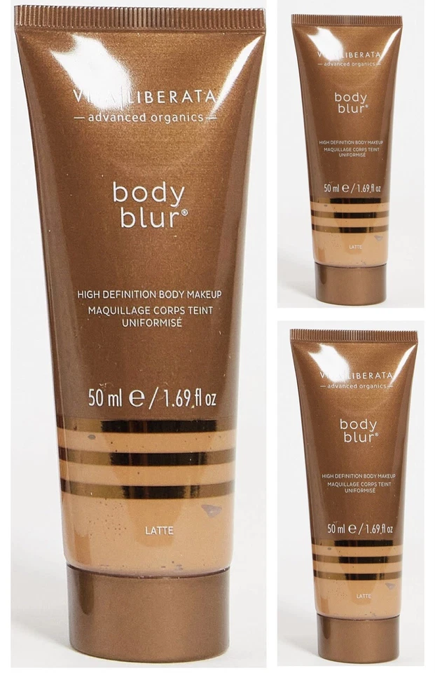 3x Vita Liberata Body Blur High Definition Body Makeup 50ml "Latte" Free P&P New