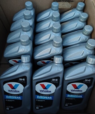 15x 5Wx40 Valvoline European Vehicle Full Synthetic Motor Oil Lot Of 15 Quarts