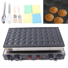 Non-stick Electric 50pcs Poffertjes Mini Dutch Pancake Baker Maker Iron Machine