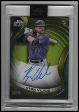 2022 Topps Chrome Black Ryan Vilade Autographs Gold Refractor #/50 RC Rockies