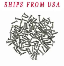 100-Pack Phillips Stainless Steel Guitar Bass Pickguard Screws Backplate Screws