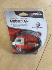 NEW Targus Defcon CL Laptop Cable Combination Lock with Security Base Plate