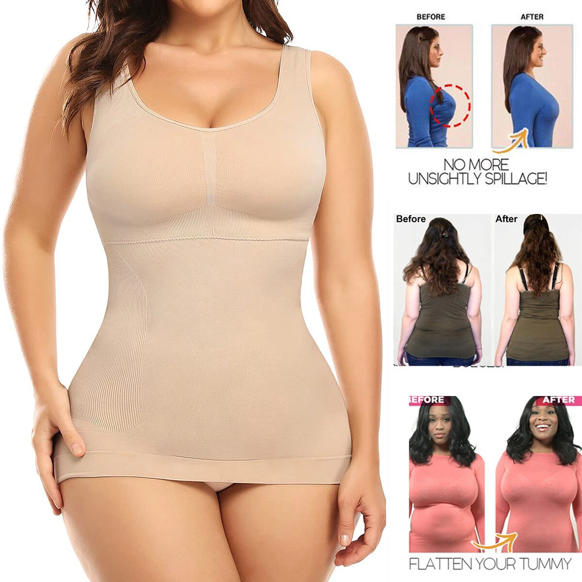 Women's Tummy Control Shapewear Smooth Body Shaping Camisole Tank