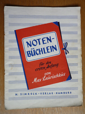 Antiquarisches Original Musiknotenheft ''NOTENBÜCHLEIN'' von 1916