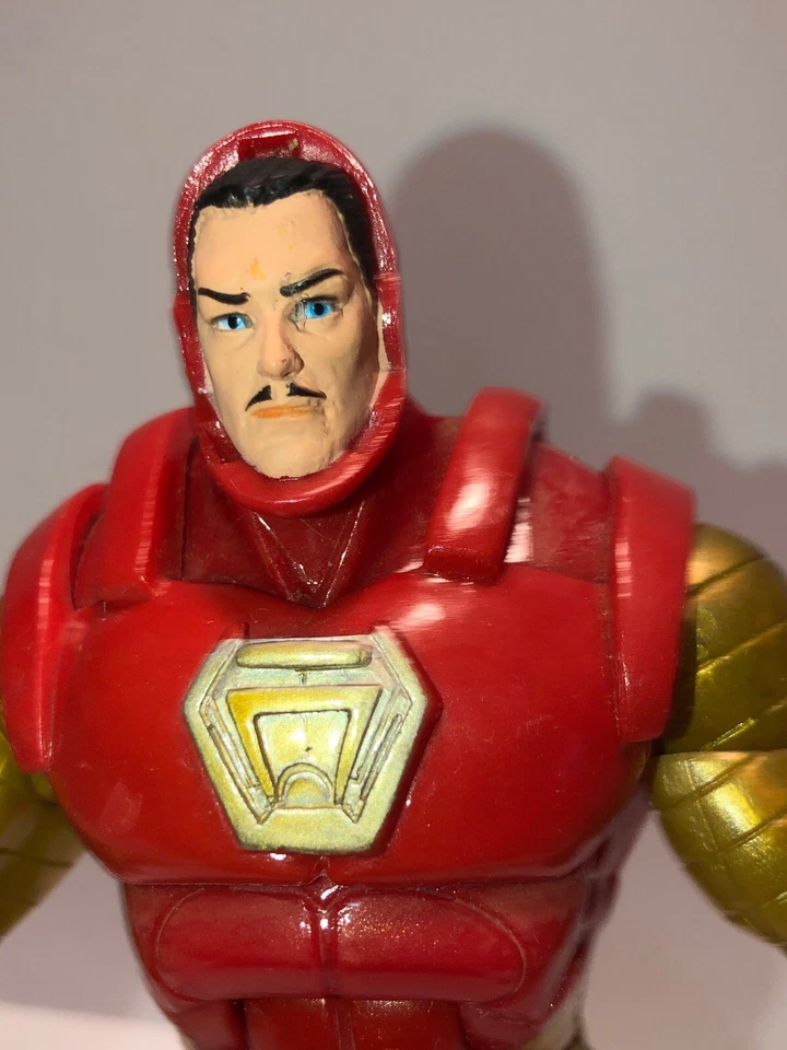 "Estatuilla Iron Man Tony Stark 7,5"" Marvel Toy Biz 2006 sin máscara, limpia" Foto 3 de 4