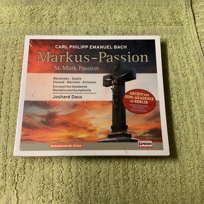 C.P.E. Bach Markus Passion St Mark Passion Joshard Daus CD NEW SEALED