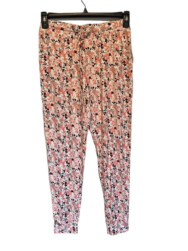 Alfani Womens Printed Jogger Knit Pajama Pants Peach Sorbet Pockets - Picture 2 of 8