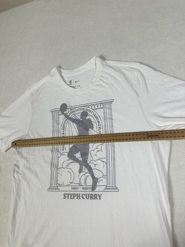 Nike Stephen Curry Warriors MVP DRI-FIT NBA Mens T Shirt - Size Large - White - Foto 10 di 13