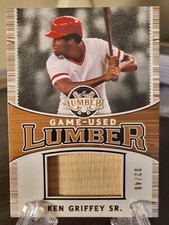 2024 Leaf Lumber Ken Griffey Sr. Game Used Bat Relic /40 Reds #GUL-55