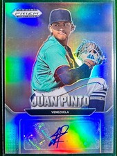 2022 JUAN PINTO Panini Prizm Draft Picks Silver Prizm Auto AU-JU Mariners