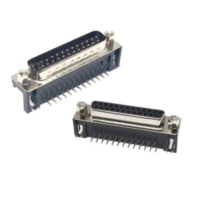Right Angles DB25 Female/Male PCB Connector Aluminum for High Frequency Use