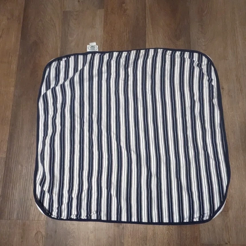 Laura Ashley Organic Cotton Blue Stripes Cars Baby Blanket 29x29  EUC - Image 4 of 4