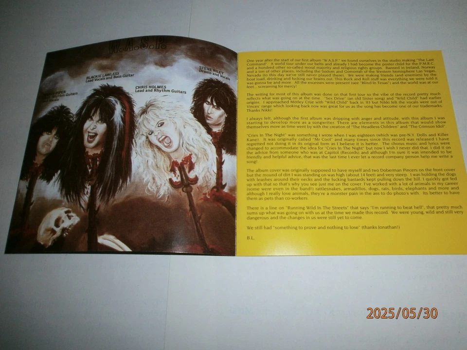 W.A.S.P.: The Last Command digipak (1985, + 7 bonus tr., Snapper Classics UK 199 - Bild 3 von 4