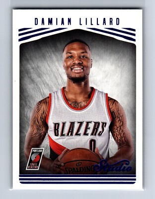 2016-17 Panini Studio Damian Lillard Studio Edition #107 Bucks Blazers