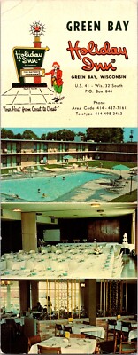 1964 Vintage Holiday Inn Green Bay WI Multi View Panorama Long Room Brochure