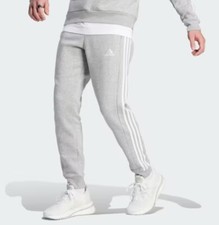 adidas Essential Fleece Men's Pants 3 Stripes Tapered Cuff Grey 2XL Unisex NWT