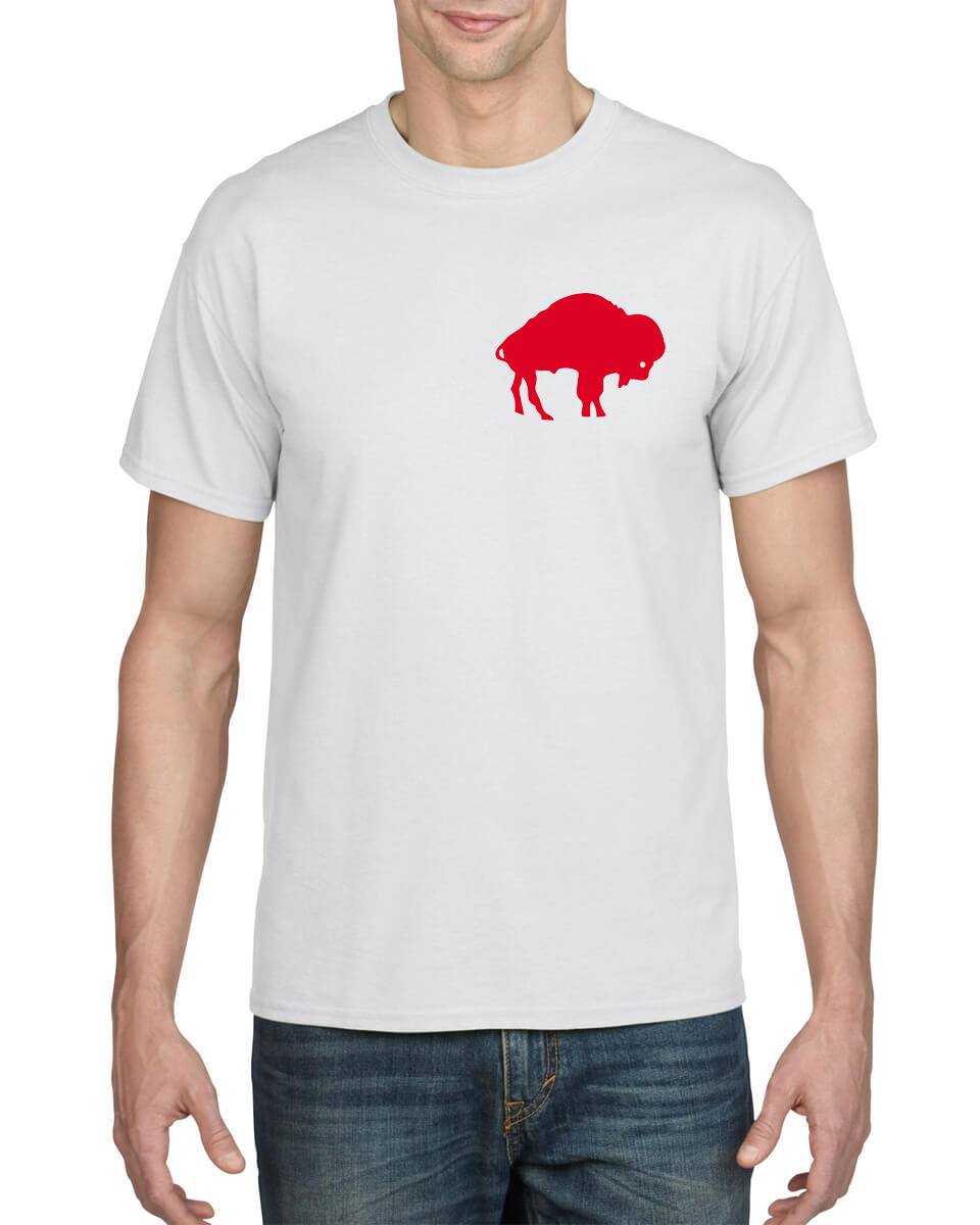 BUFFALO BILLS RETRO THROWBACK LOGO T-SHIRT, NEW, MEN'S SIZS