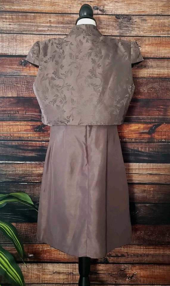 Jessica Howard Evenings Dress 14 Petite Elegant Two Piece Beaded - Image 3 of 4