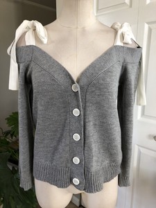off the shoulder cardigan sweater