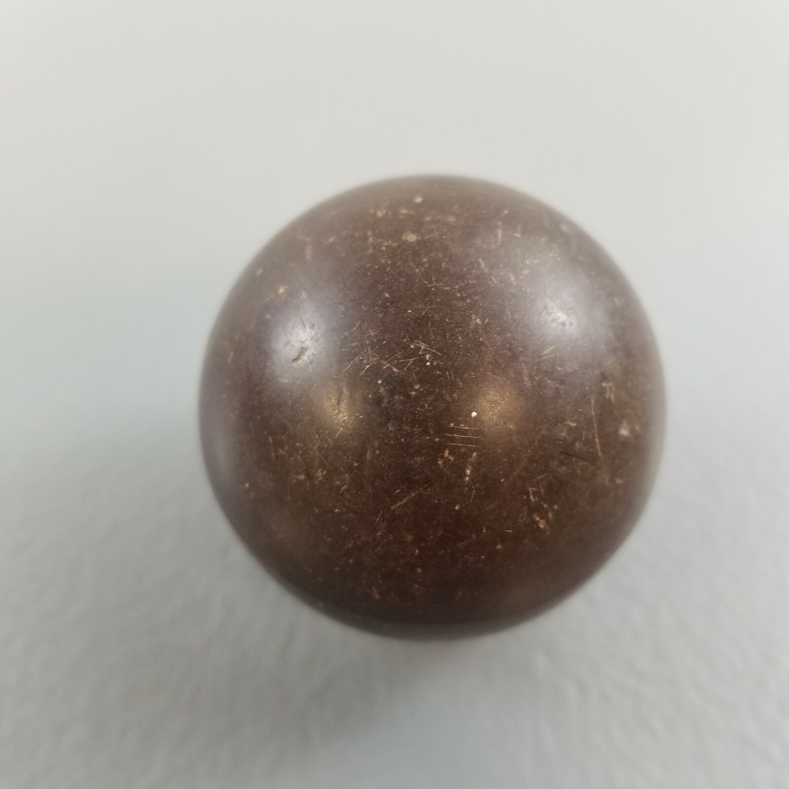 Vintage Gear Shift Knob 1 3/4" Brown Maroon Shifter Threaded Ball Rat