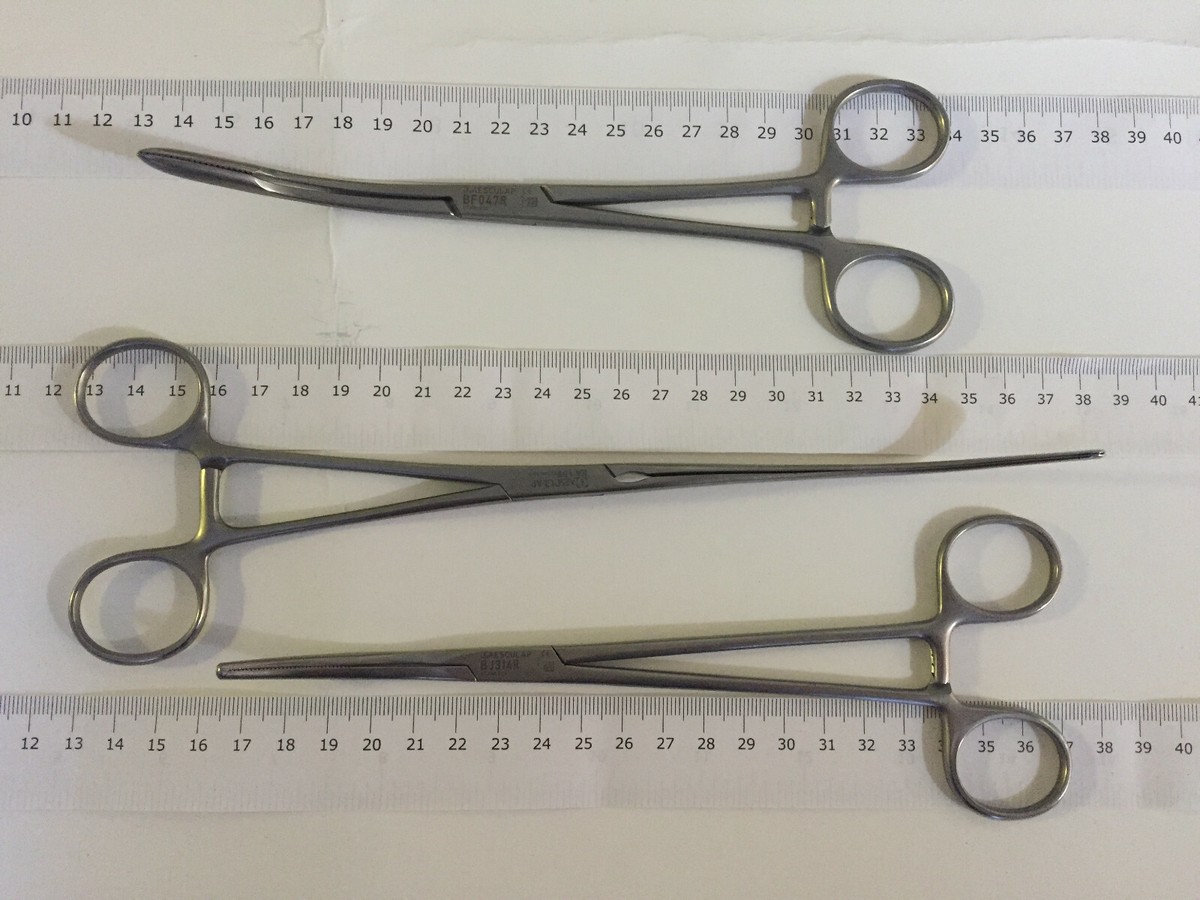 3 Pcs Aesculap BJ314R EA156 BF047R Medical Surgical Clamp Forceps