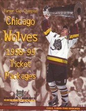 Chicago Wolves 1998-99 Season Ticket Sheet IHL