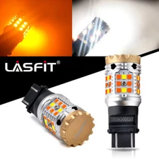 3157 3156 Switchback LED Turn Signal Light DRL Bulb Anti Hyper Flash White Amber