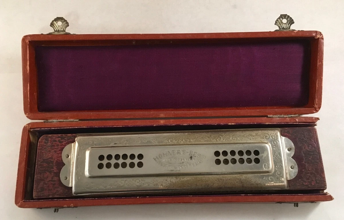 ANTIQUE M. HOHNER HARMONICA THE UP TO DATE VERY BEST TREMOLO CONCERT HARP GERMAN