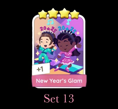 NEW YEAR S GLAM | SET 13 | JINGLE JOY ALBUM | 4  STAR STICKER | Monopoly