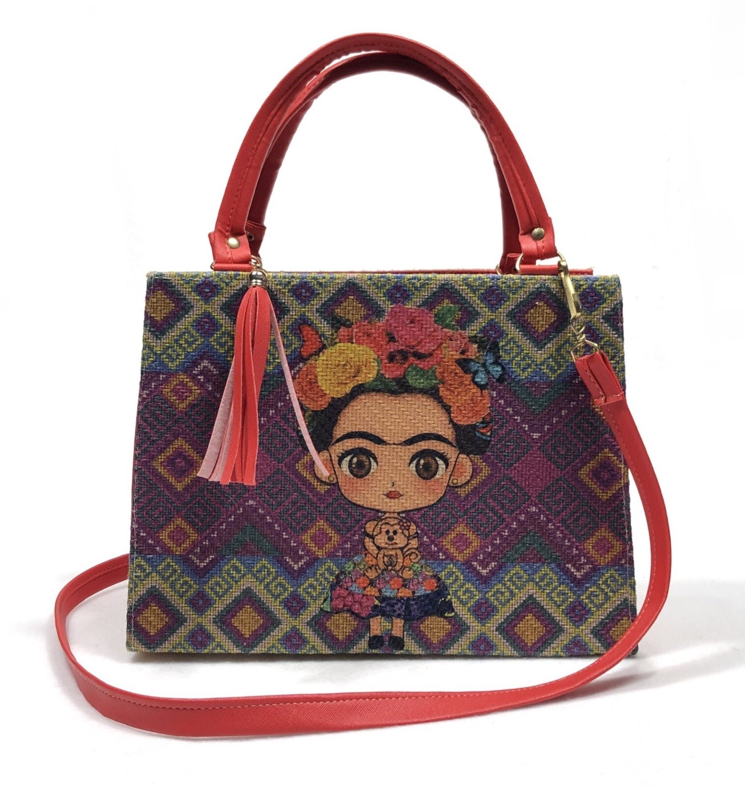 Frida Kahlo Bag Handbag 100 Mexican Art Purse/ bolsa… Gem