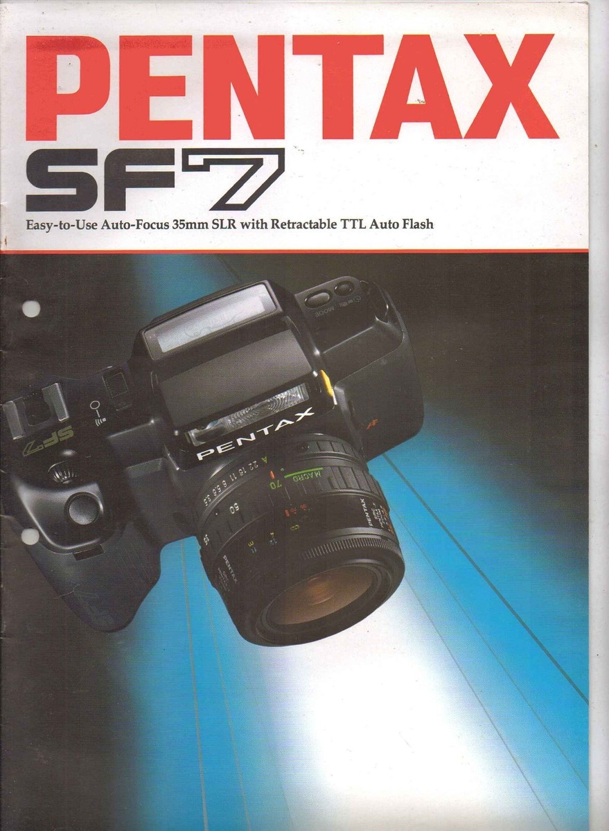 VINTAGE PENTAX SF7 CAMERA BROCHURE HOLE PUNCHED | eBay