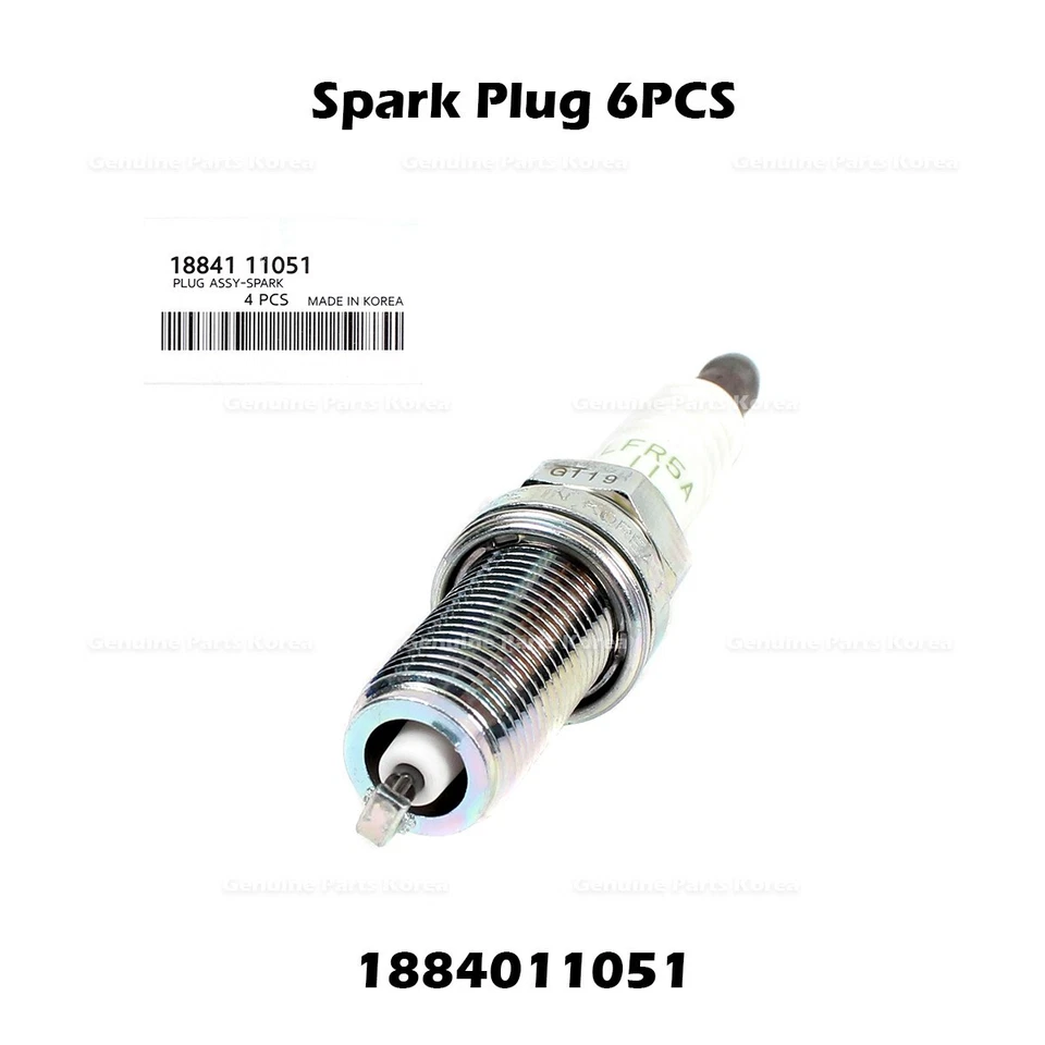 ⭐Genuino⭐ Bujía 6 PIEZAS 1884011051 para Hyundai Genesis Kia Borrego Optima Foto 3 de 4