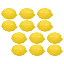  12 Pcs Artificial Fruit That Look Real Fake Lemons for Kitchen Display