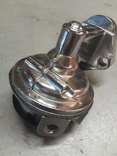 Used Holley 12-834 Chrome Mechanical Fuel Pump For Sbc