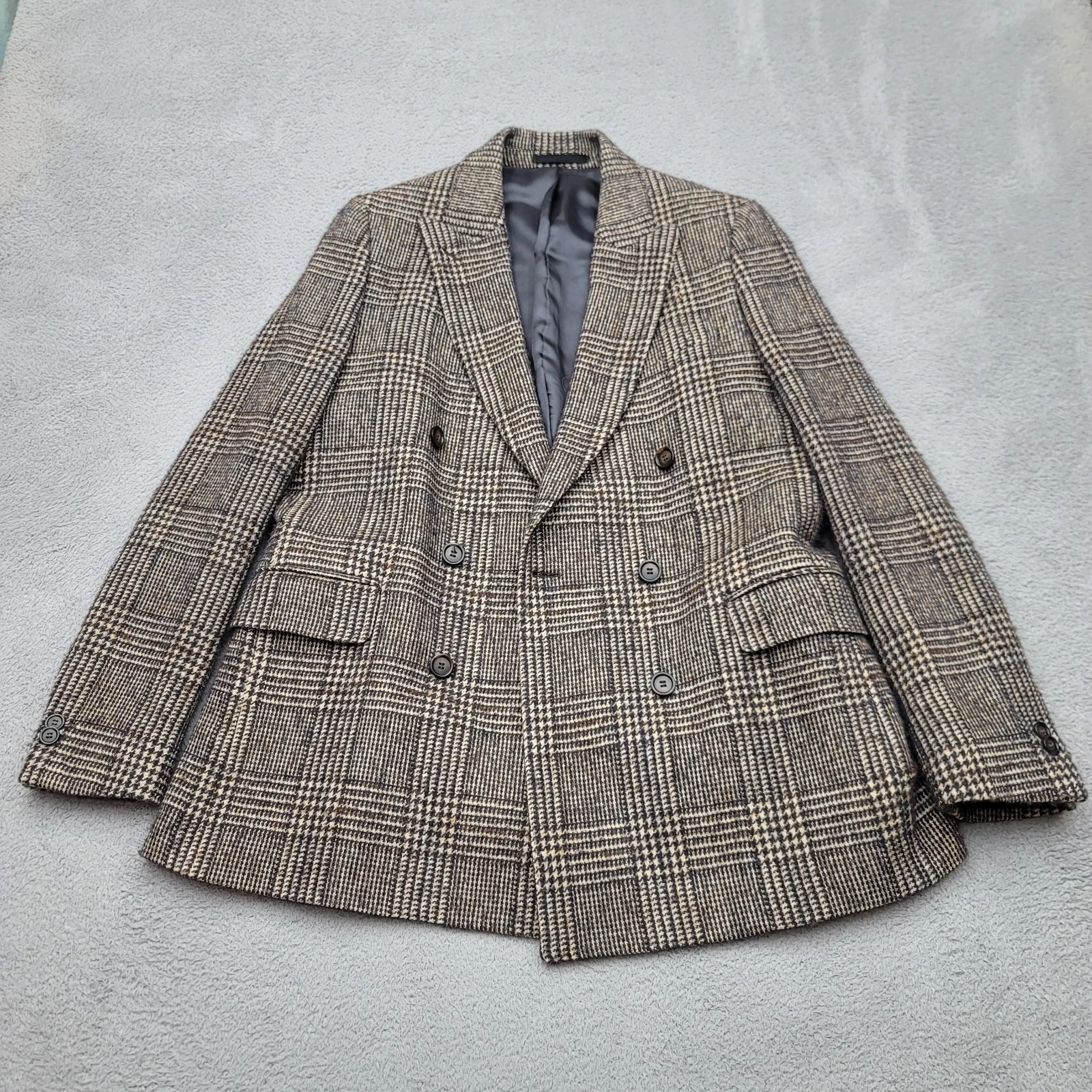 Officine Generale Manon Jacket Blazer Mens Small ( 36"Waist) Houndstooth Wool image 2