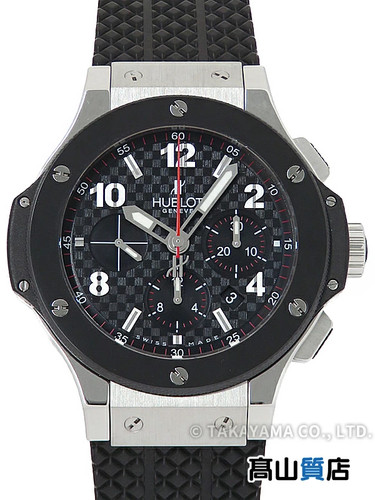 HUBLOT Big Bang Chronograph 44mm 301.SB.131.RX 44mm Black Dial Steel Card #T096