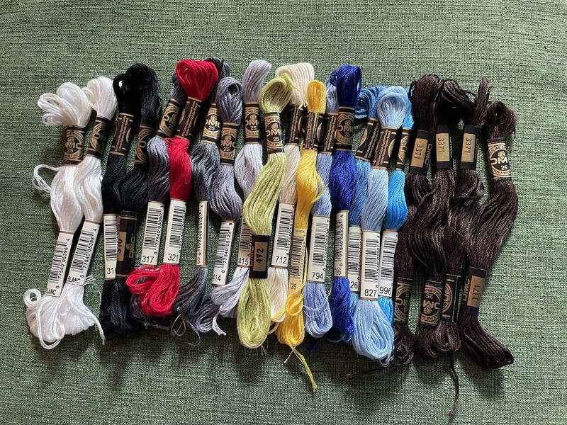 Lot of 21 Skeins DMC Embroidery Floss