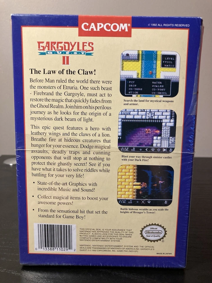 Gargoyle's Quest II: The Demon Darkness NES Nintendo Authentic Tested & Working - Image 2 of 4