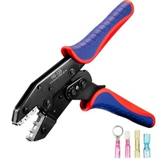 Ratcheting Wire Crimping Tool for Heat Shrink Connectors AWG 22-10 Crimper