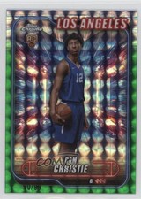 2024-25 Topps Chrome Green Geometric Refractor 20/99 Cam Christie #151 5i3