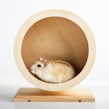 Hamsterrad aus Holz ø21cm Leise Laufrad Hamster für Ruhe und Bewegung von Syr...