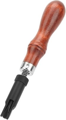 V Type Push Groover Adjustable Wood Handle Cotton Crochet Thread Cove Base Groov