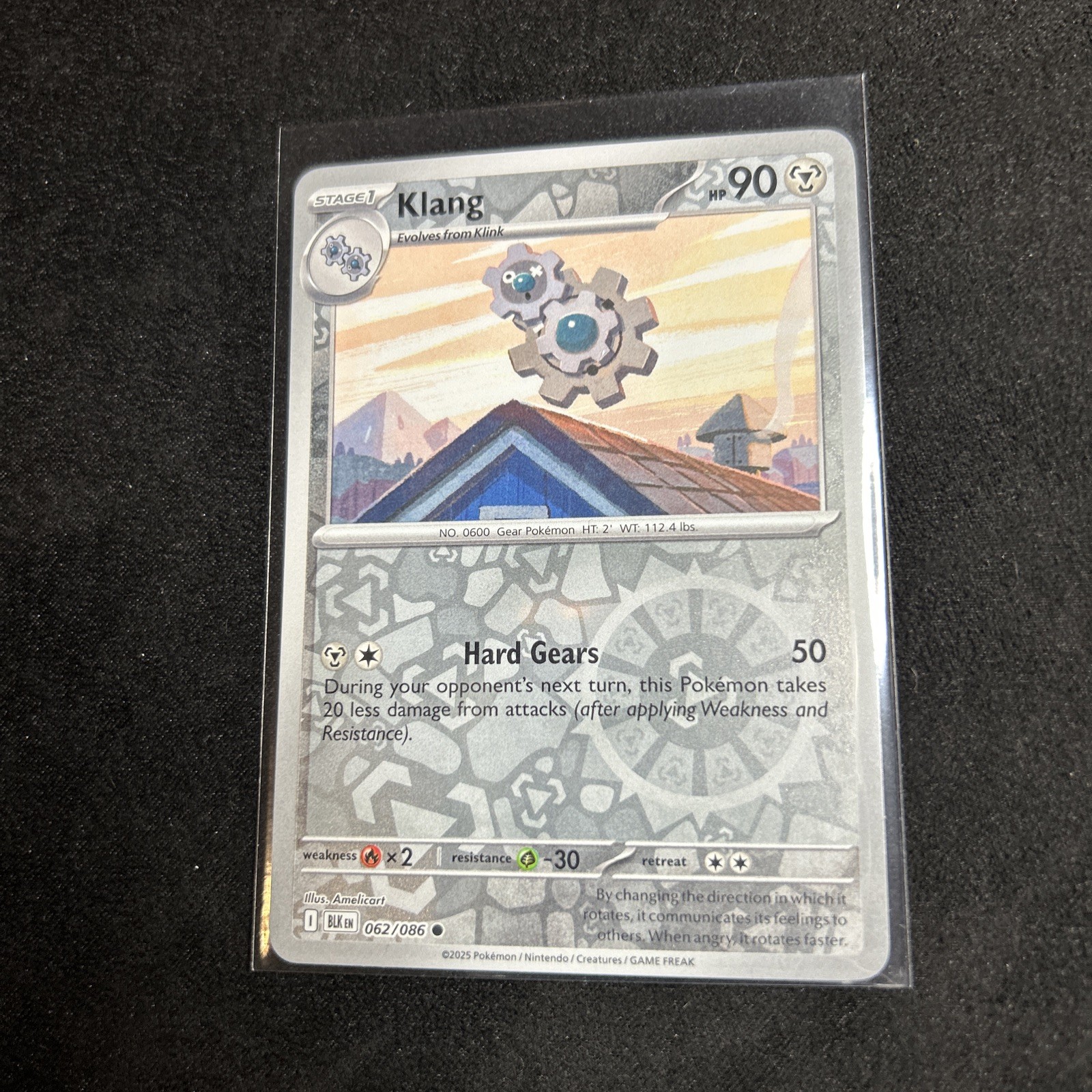 Pokemon Black Bolt Klang Reverse Holo 62/86