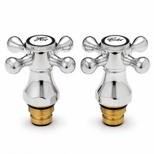 Cross Head Chrome Plated Tap Conversion Kit, Silver, 0.5-Inch