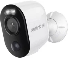 Reolink - Argus Series B350 Outdoor Camera Battery/Solar-Powered 4K 64GB - White